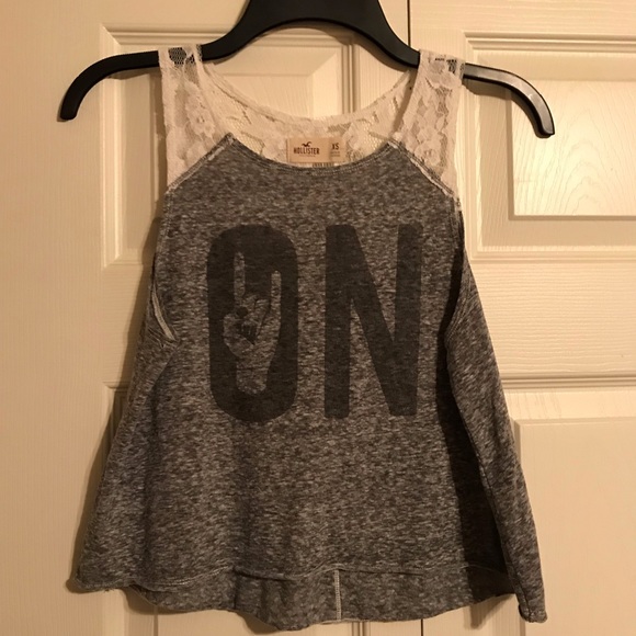 Hollister Tops - HOLLISTER Size X-Small Crop Top Gray Heather